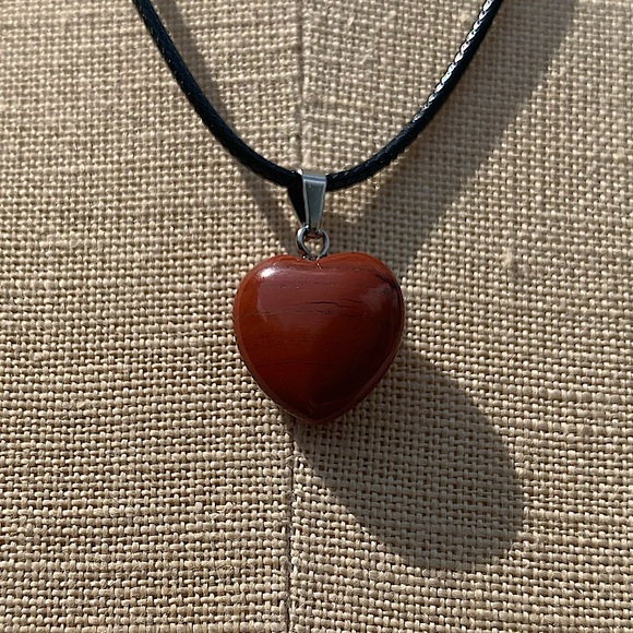 Hand Crafted Jewelry - Handmade Heart Genuine Stone Amulet Necklace